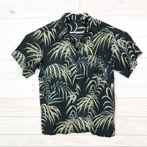 Massini Men Button Down Shirt Hawaiian Floral